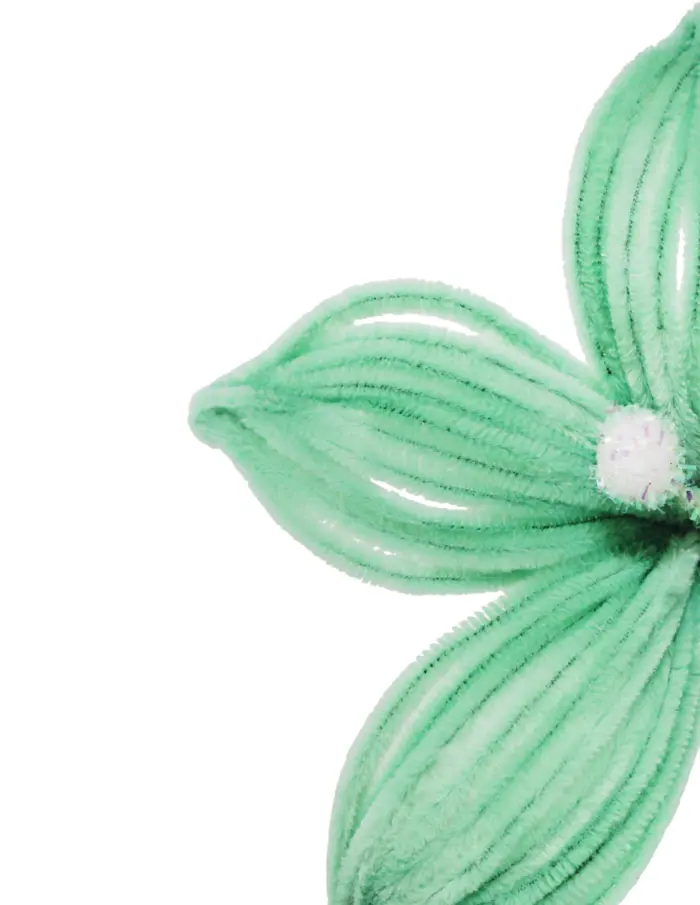Flor de chenil aqua con bolitas de 22x16x0.1cm - Image 2