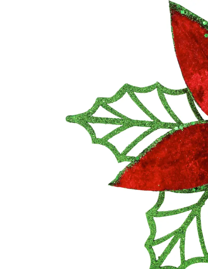 Nochebuena artificial roja con verde de 28x20x0.1cm - Image 2