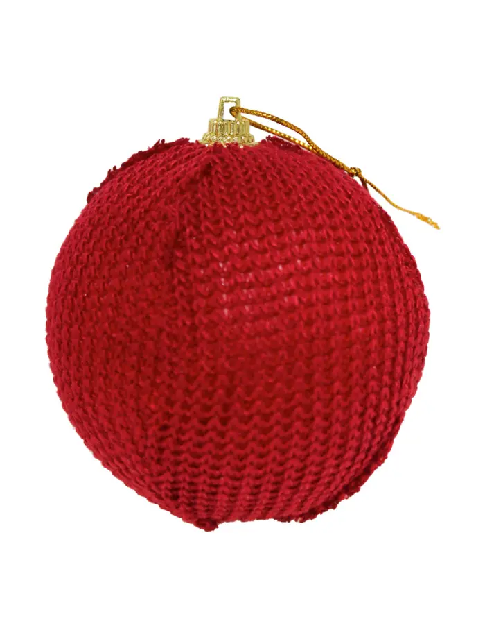 Set de 3 Esferas Forradas de Tela Roja - Image 2