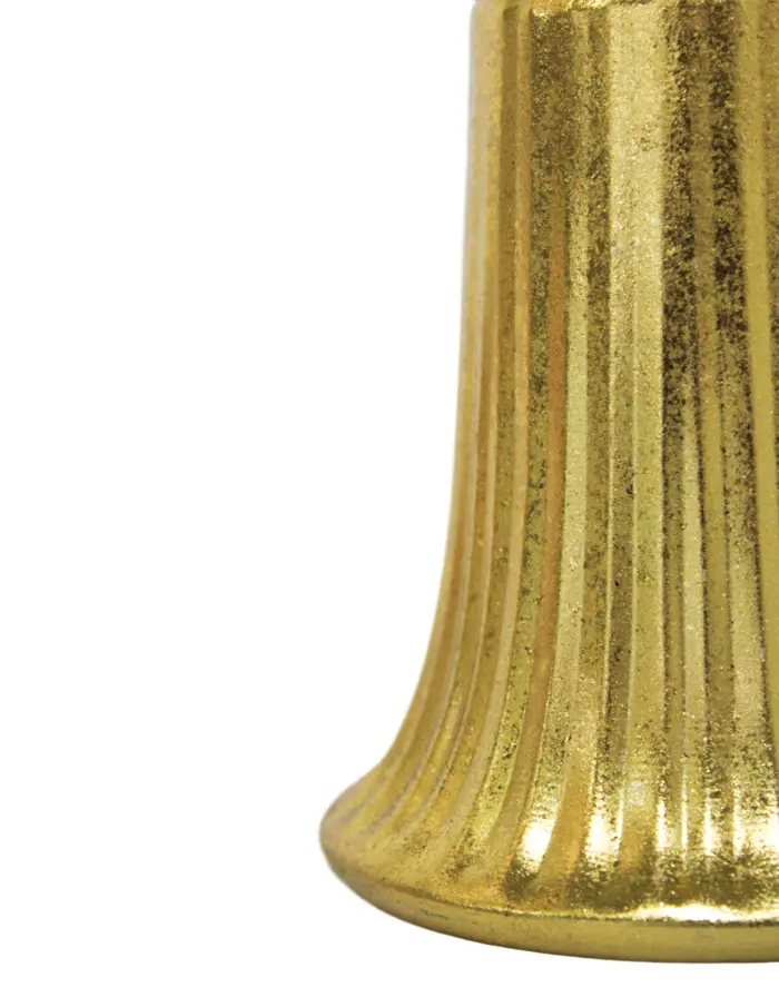 Campana de metal dorado de 11.5x11.5x17cm - Image 2
