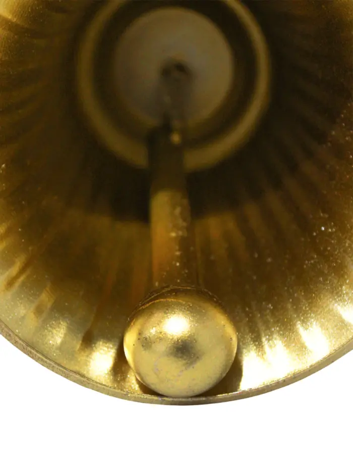Campana de metal dorado de 11.5x11.5x17cm - Image 3
