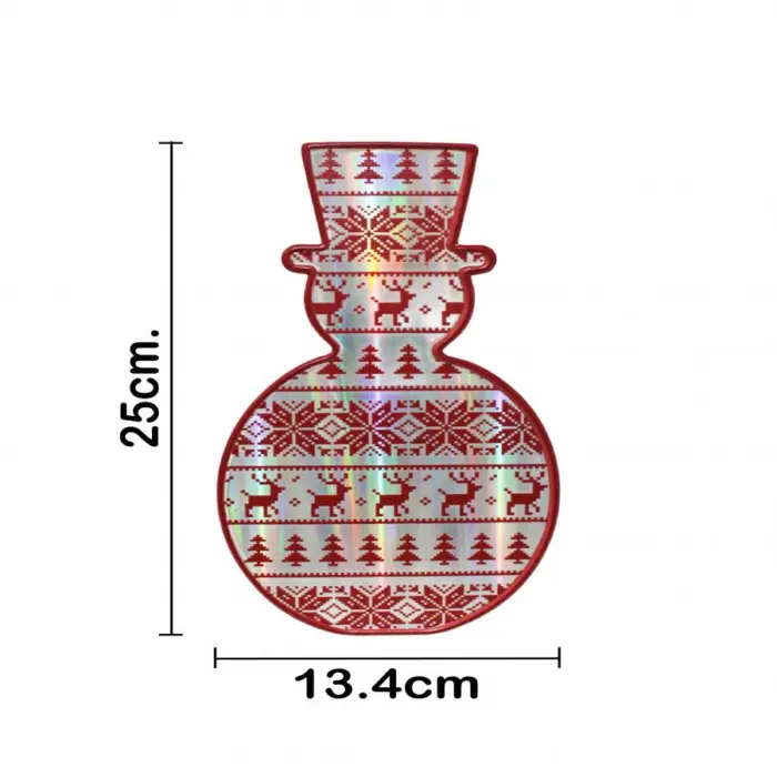 Muñeco de nieve de metal con tripie de 0.5x13.5x25.2cm - Image 3