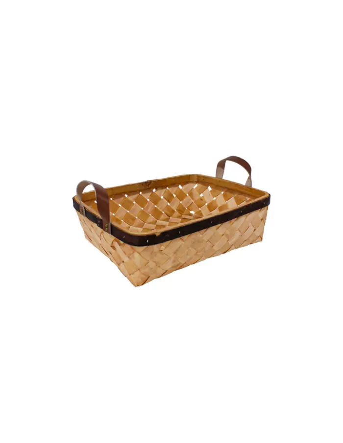 Canasta Rectangular con Asas de Polipiel