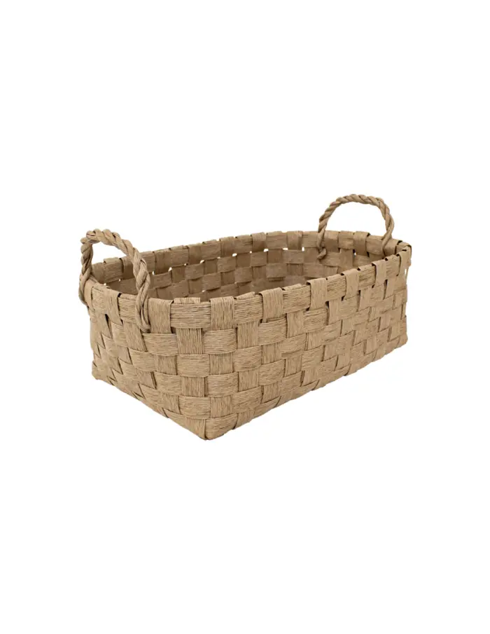 Canasta Rectangular de Tejido Natural