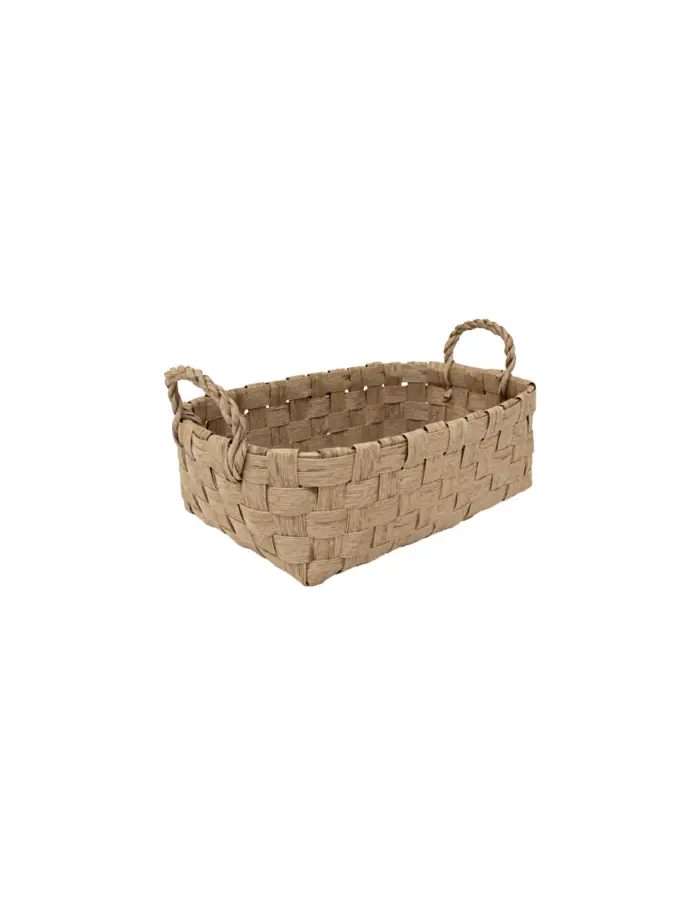 Canasta Rectangular de Tejido Natural