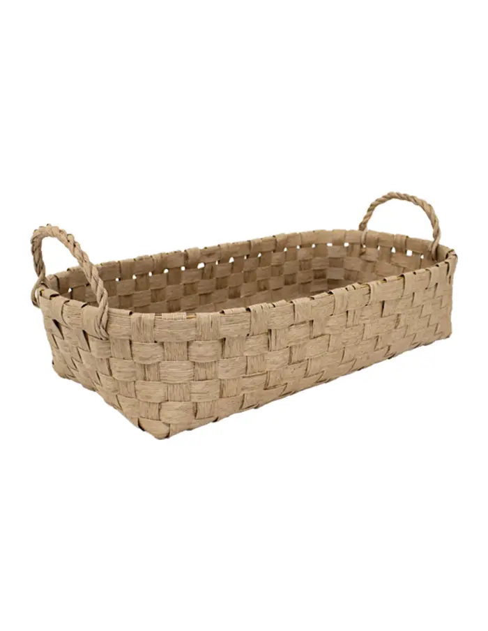 Canasta Rectangular de Tejido Natural