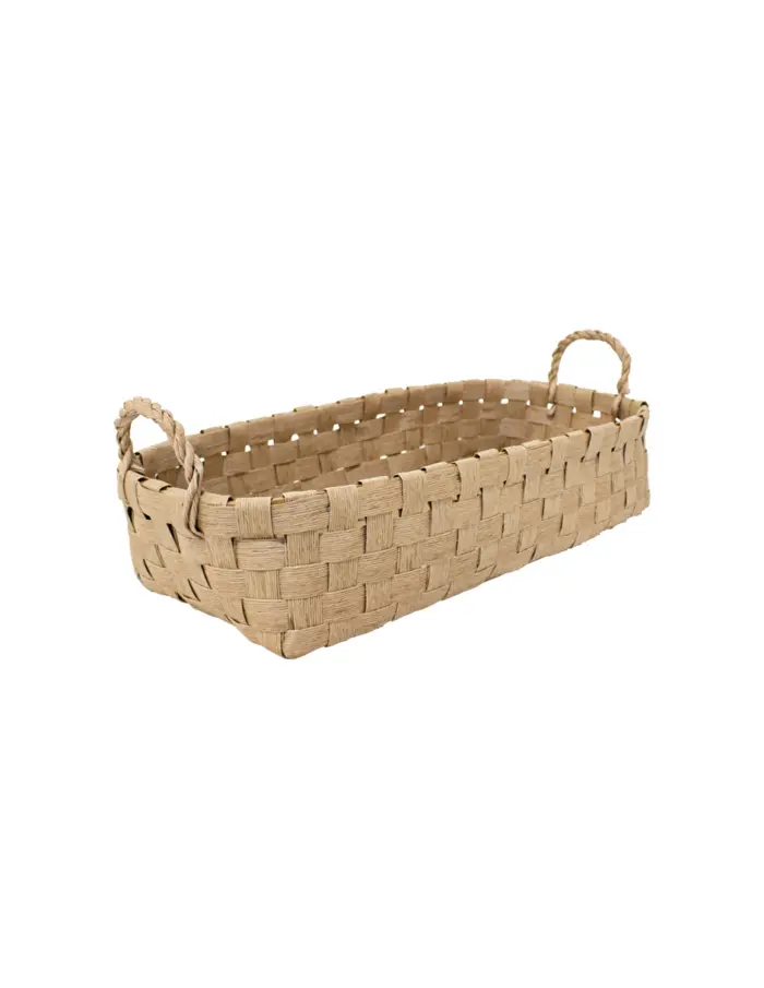 Canasta Rectangular de Tejido Natural