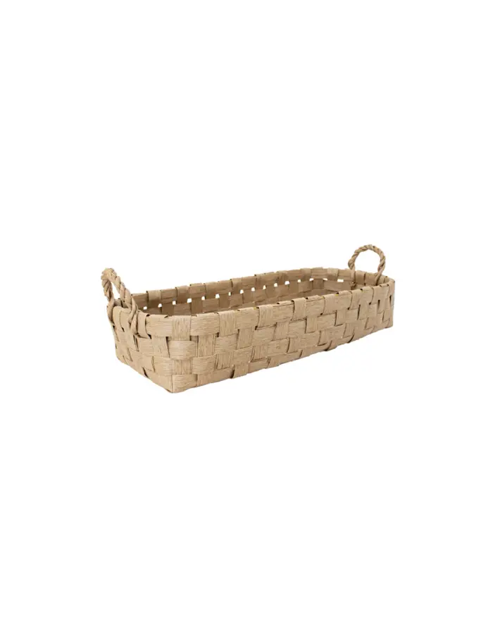 Canasta Rectangular de Tejido Natural