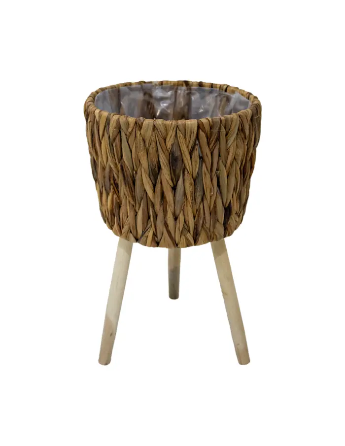 Maceta de Tejido Natural con Patas