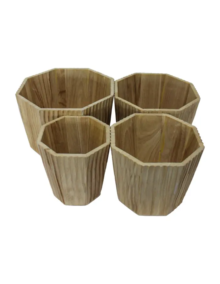 Juego de 4 Macetas Octagonales