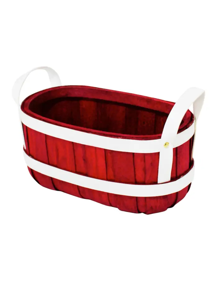 Cesta de Madera Roja