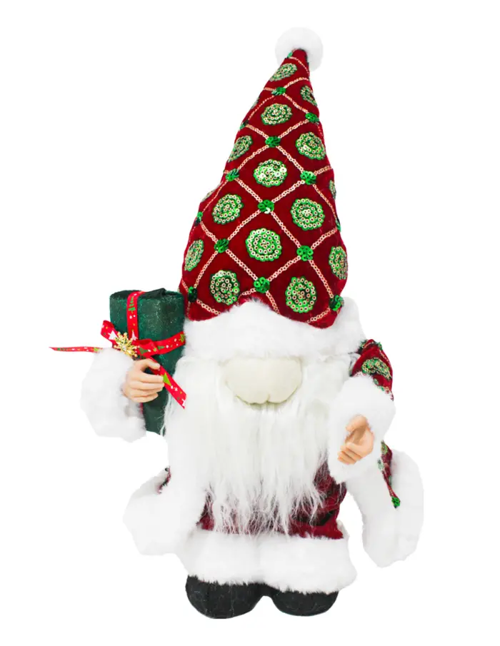 Gnomo con Gorro Rojo con Verde