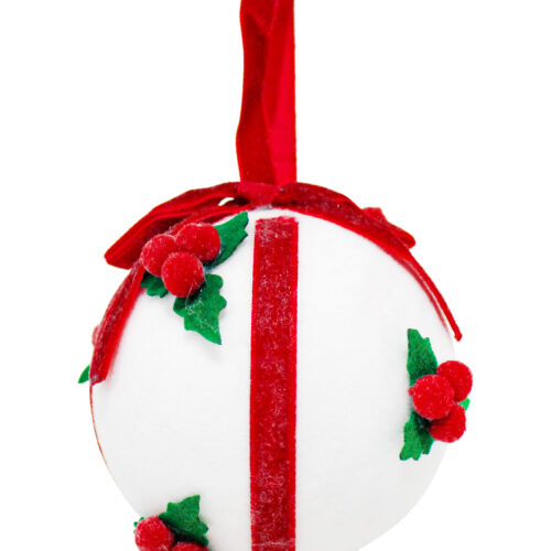 Esfera Blanca con Muérdago