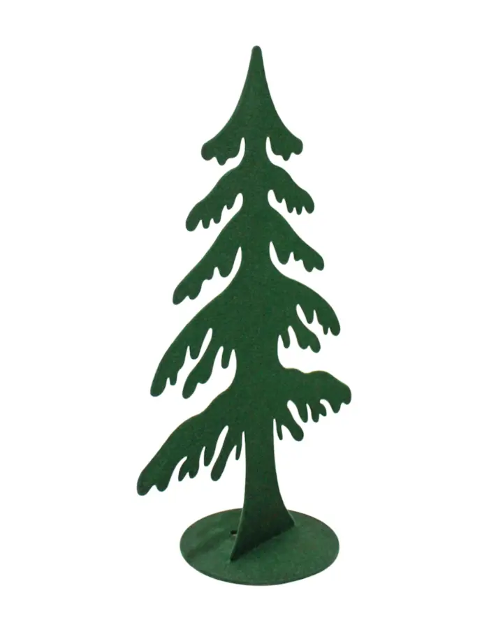 Árbol de metal floqueado verde de 17x6x23cm - Image 2