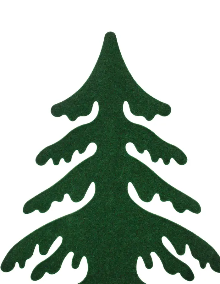 Árbol de metal floqueado verde de 17x6x23cm - Image 3