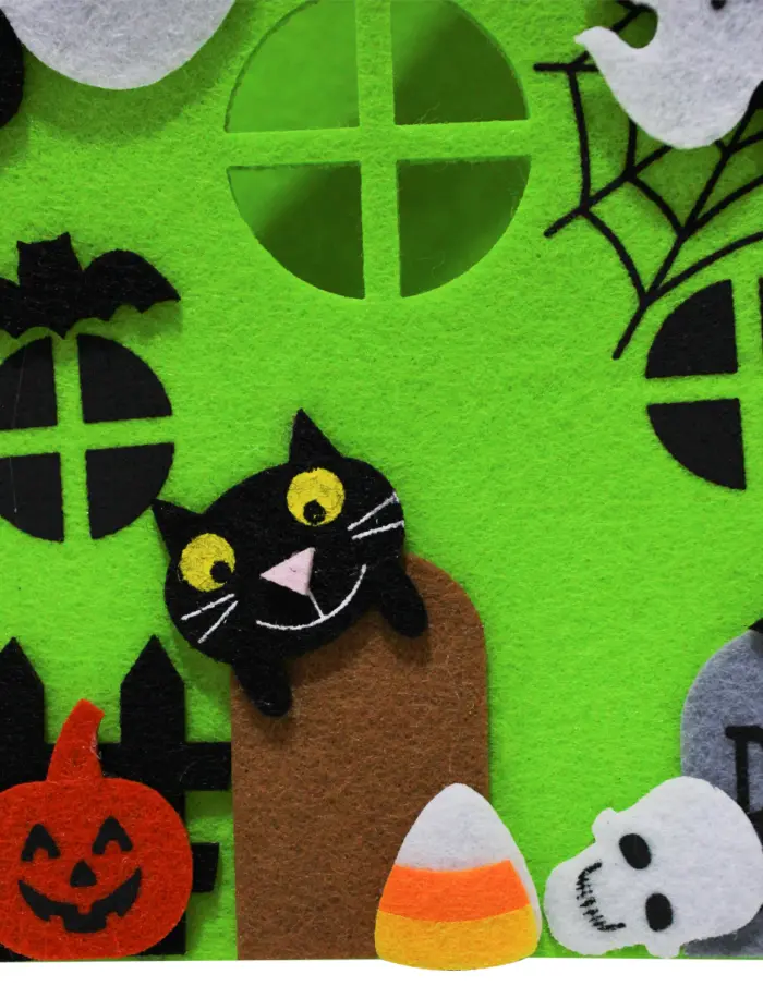 Bolsa diseño casa verde con decoraciones de hallowen de 17x8.5x18cm - Image 3