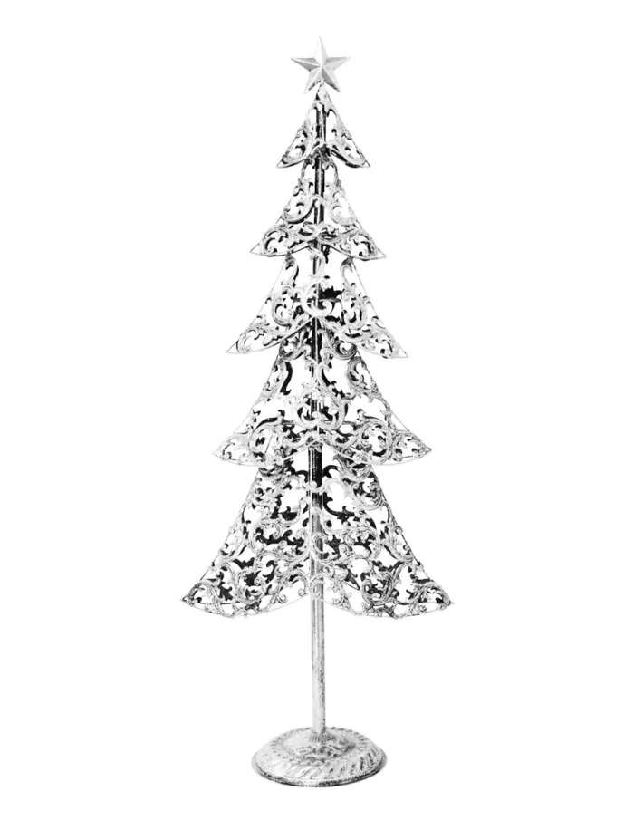 Árbol Garigoleado de Latón Plateado