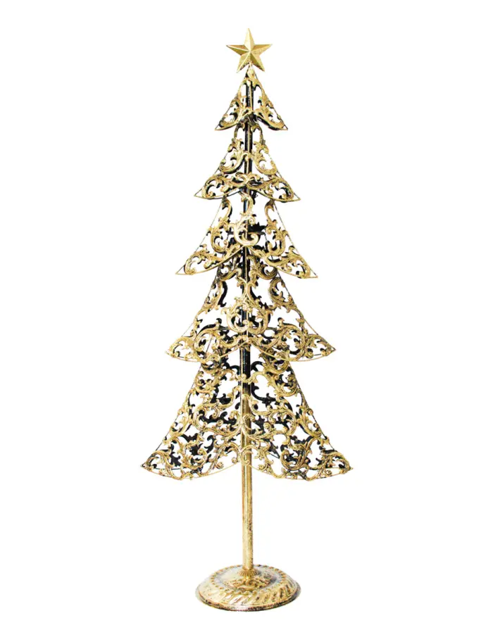 Árbol Garigoleado de Latón Dorado