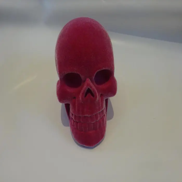 Cráneo Flocado Rosa