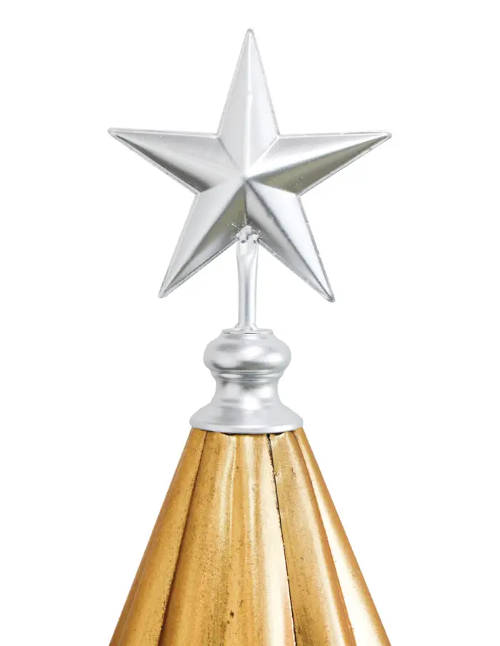 Árbol de Navidad Dorado con Estrella Plateada - Image 2
