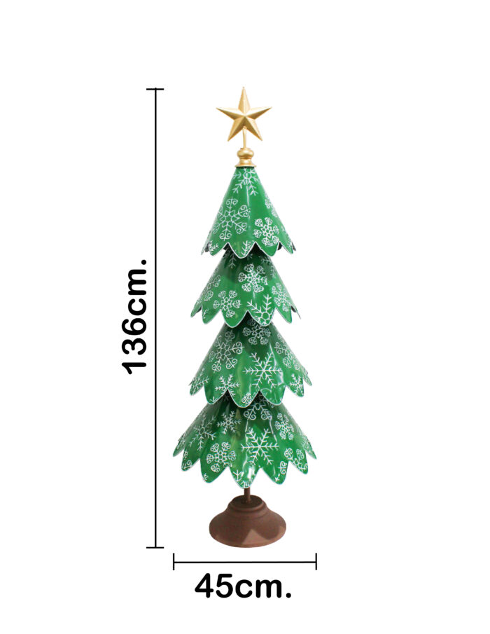 Árbol de Navidad Verde con Copos de Nieve - Image 4