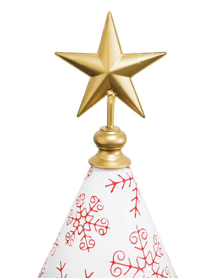 Árbol de Navidad Blanco con Copos de Nieve - Image 3