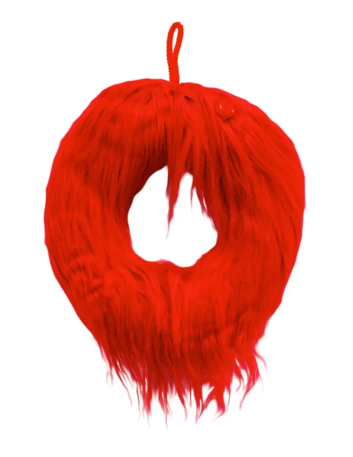 Corona de Peluche con Corazón Rojo