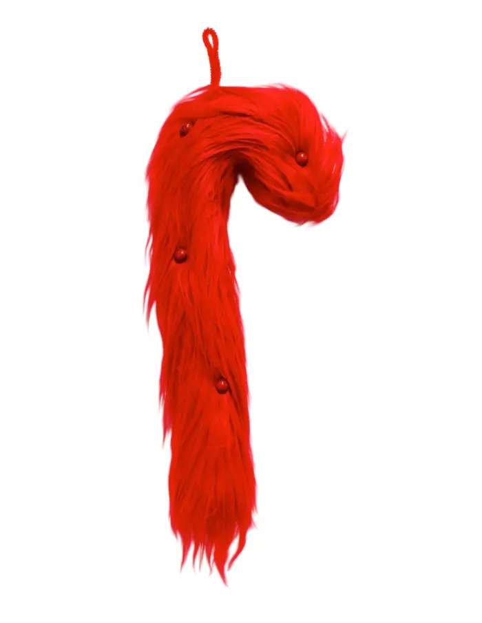 Bastón de Peluche Rojo