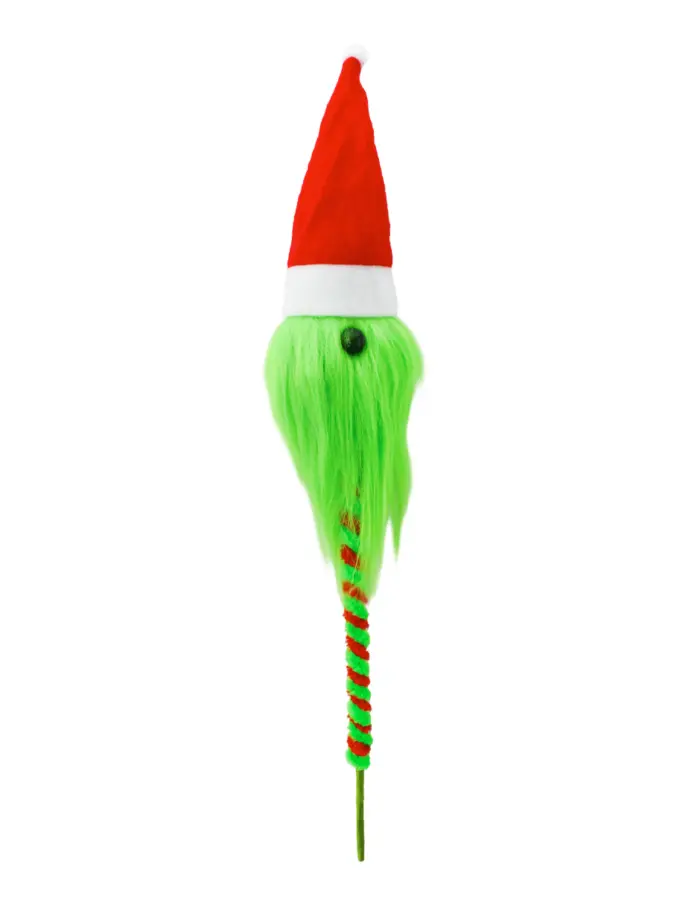Pick de Peluche Verde con Gorro Navideño