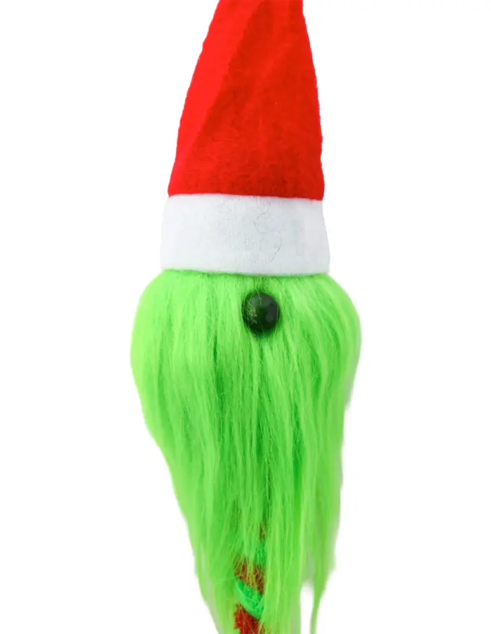 Pick de Peluche Verde con Gorro Navideño - Image 2