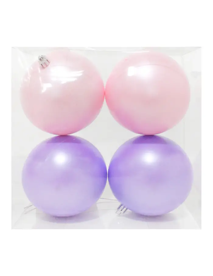 Set de Esferas Rosa y Morado Mate