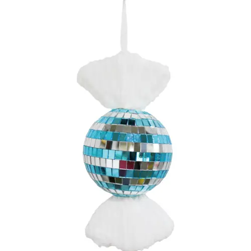 Colgante "Caramelo Disco Ball" Azul y Plata