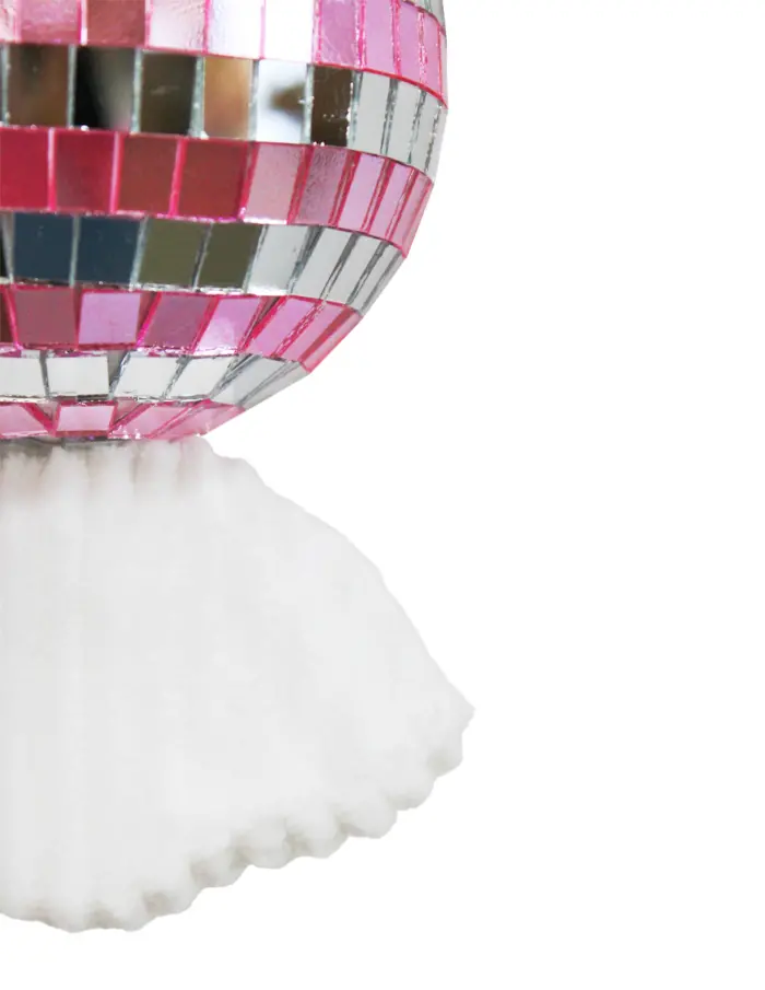 Colgante "Caramelo Disco Ball" Rosa y Plata - Image 2