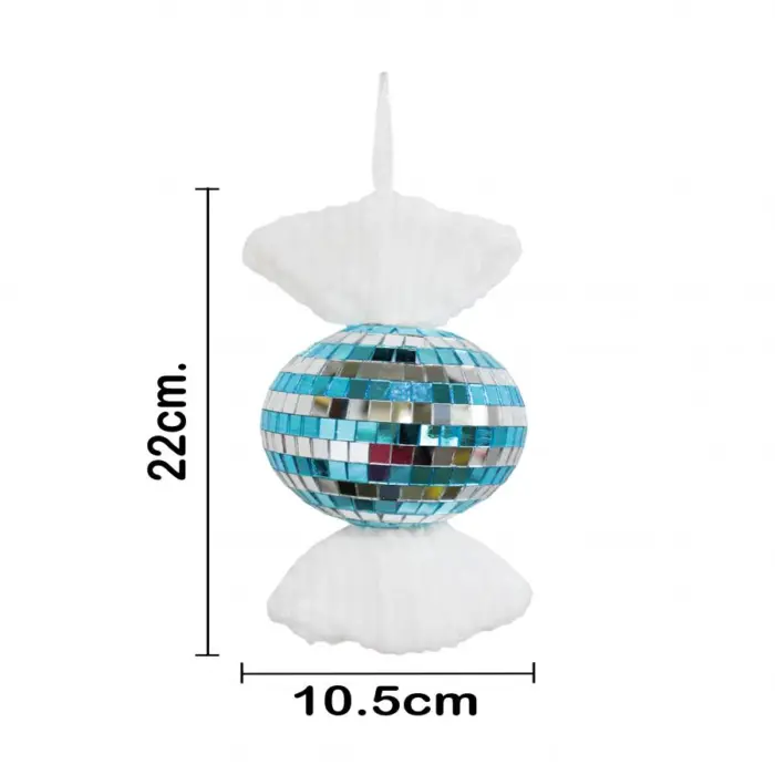 Colgante "Caramelo Disco Ball" Azul y Plata - Image 3