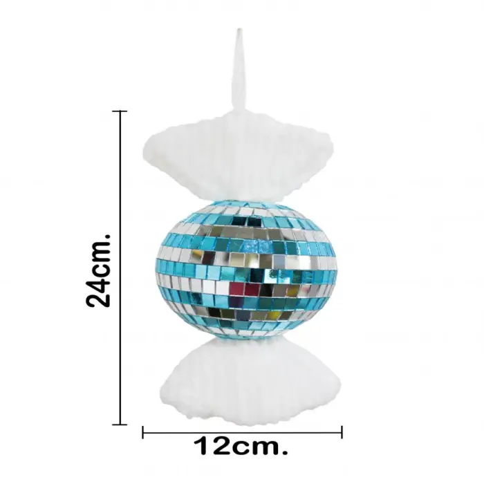Colgante "Caramelo Disco Ball" Azul y Plata - Image 3