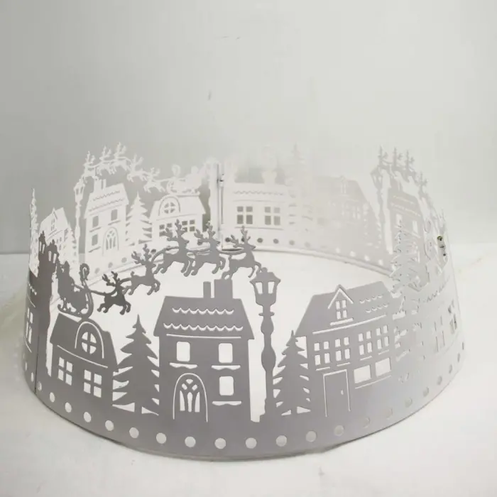 Falda para Árbol de Navidad de Metal Blanco