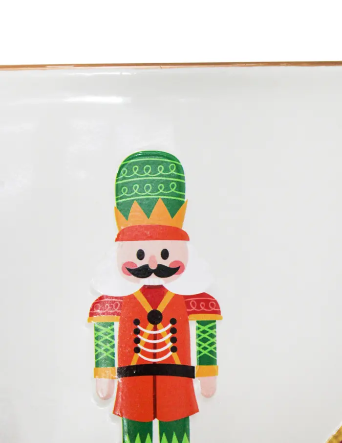 Falda para Árbol de Navidad de Metal Blanco con Rojo - Image 3