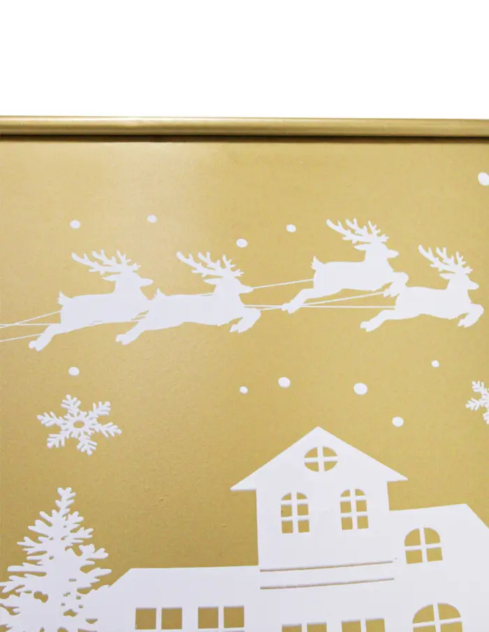 Falda para Árbol de Navidad de Metal Dorado - Image 3