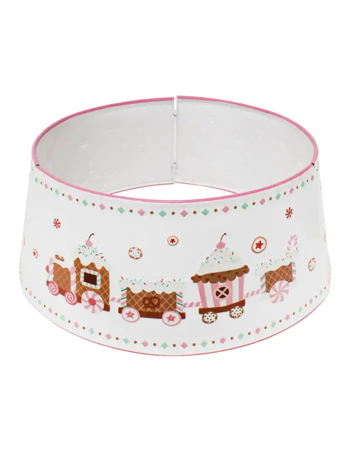 Falda para Árbol de Navidad de Metal Blanco