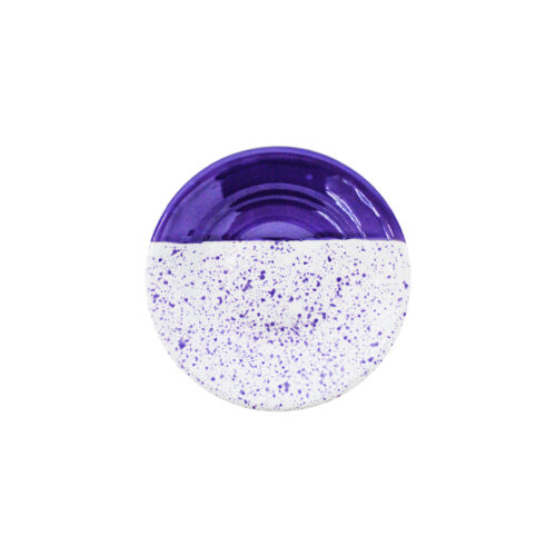 Plato de Peltre Puntos Morados