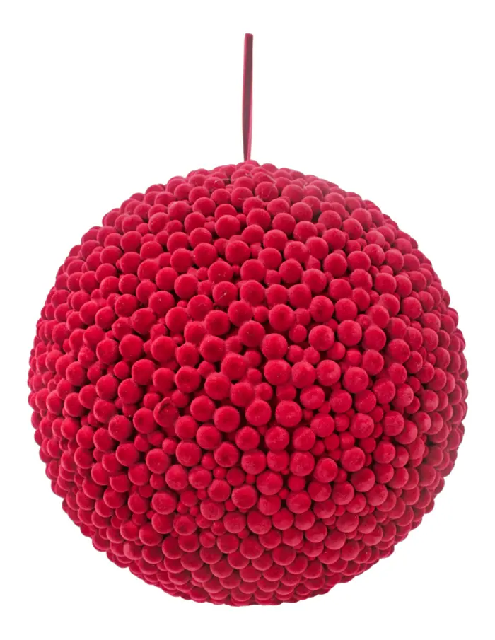 Bola con Pompones Vino