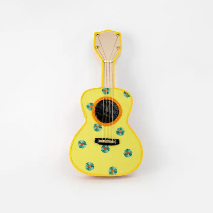 Guitarra Amarilla con Flores