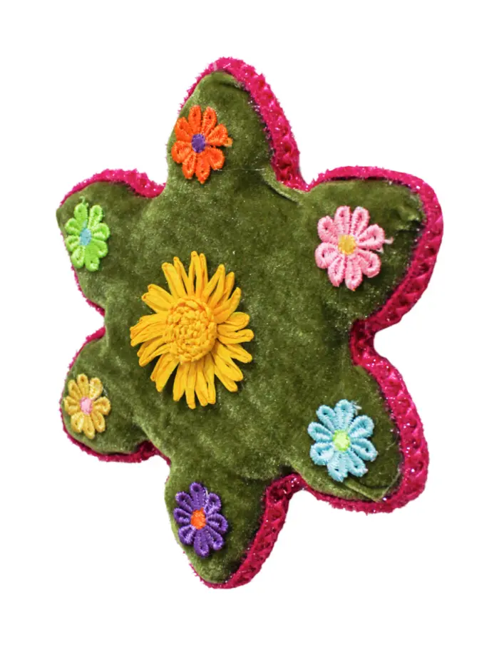 Colgante Decorativo Verde con Flor Amarilla al Centro - Image 2