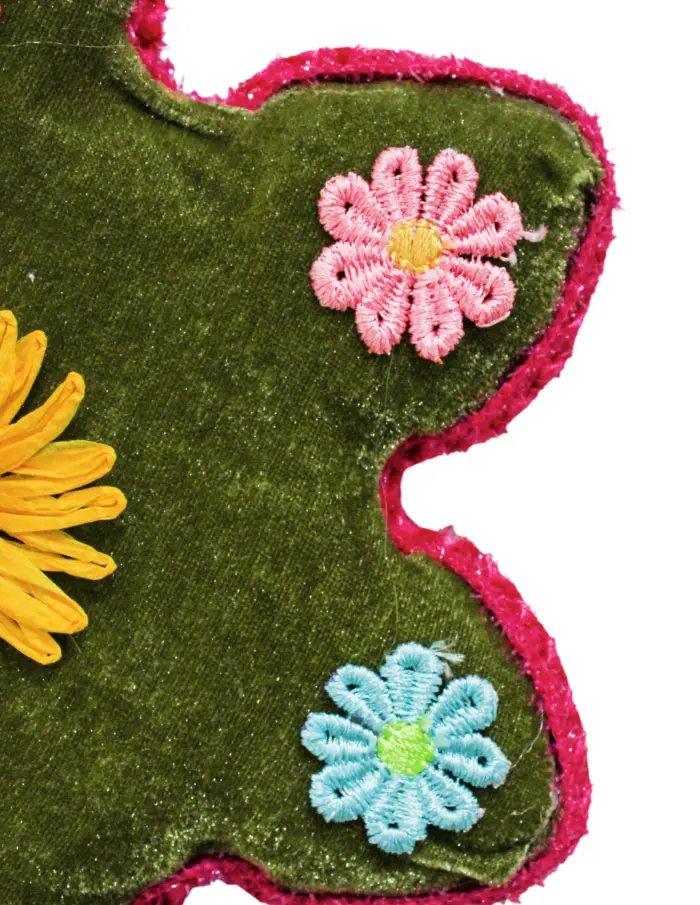 Colgante Decorativo Verde con Flor Amarilla al Centro - Image 3