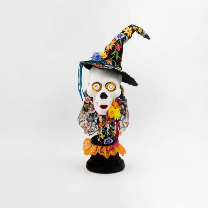 Esqueleto Decorativo con Sombrero Tipo Bruja