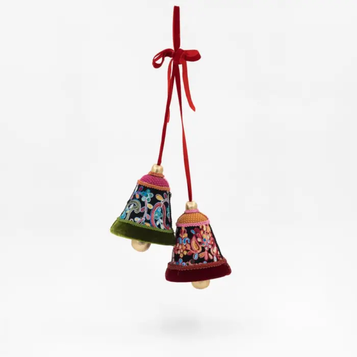 Campanas Forradas con Orilla Roja y Verde