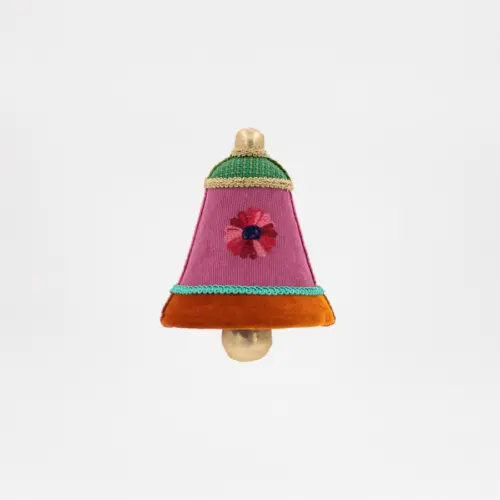 Campana Rosa con Orilla Naranja