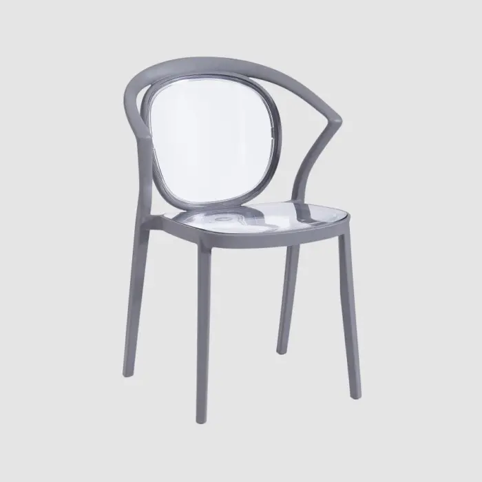 Silla Nórdica Acrílica Ghost Gris