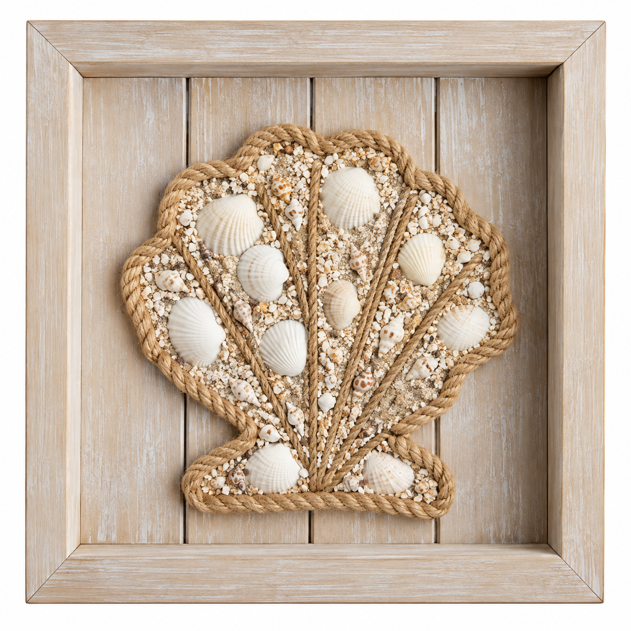 Cuadro con Conchas Marinas Diseño Caracola