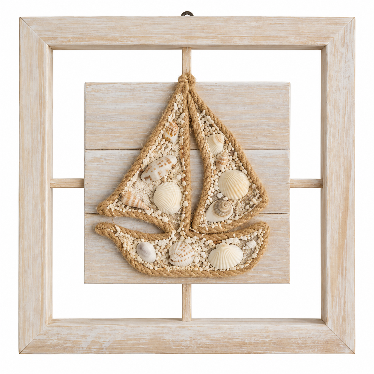 Cuadro en Relieve con Conchas Marinas Diseño Velero